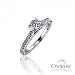 Luxusní zásnubní prsten s diamanty